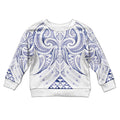 Maori Rugby Custom Ngaru Mangopare Kid Ugly Christmas Sweater Kikorangi Niho Taniwha Motif
