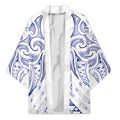 Maori Rugby Custom Ngaru Mangopare Kimono Kikorangi Niho Taniwha Motif