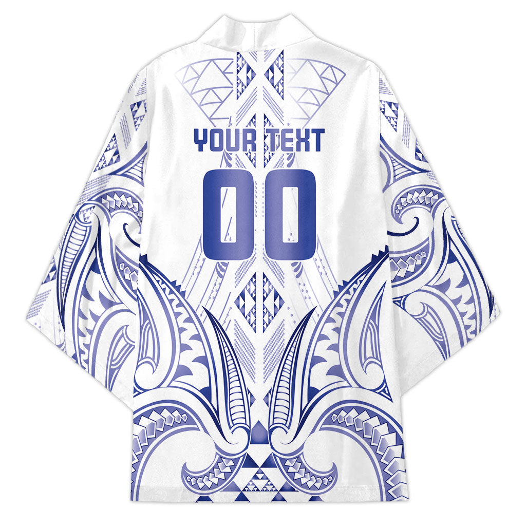 Maori Rugby Custom Ngaru Mangopare Kimono Kikorangi Niho Taniwha Motif