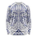 Maori Rugby Custom Ngaru Mangopare Long Sleeve Shirt Kikorangi Niho Taniwha Motif