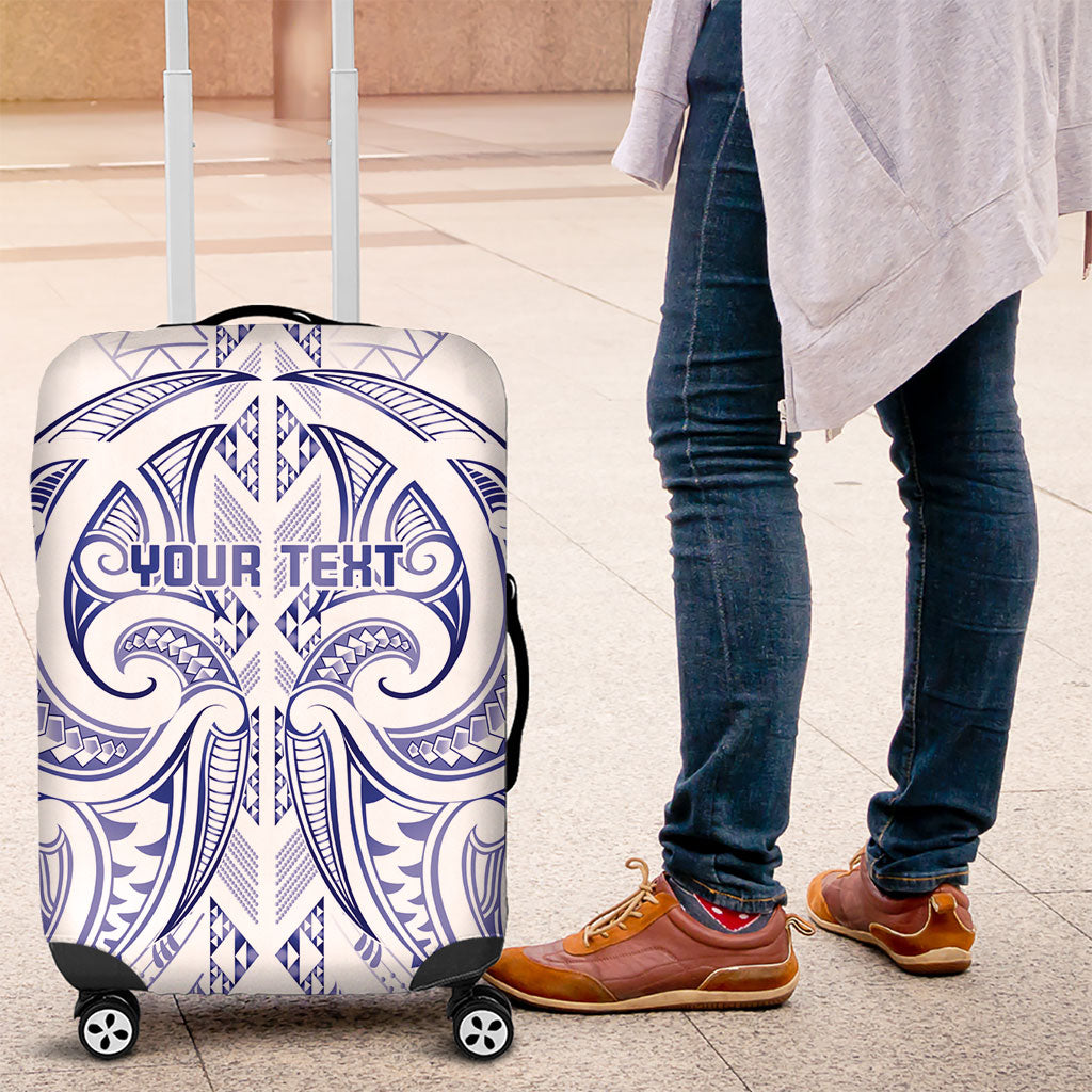 Maori Rugby Custom Ngaru Mangopare Luggage Cover Kikorangi Niho Taniwha Motif