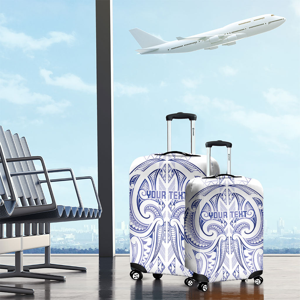Maori Rugby Custom Ngaru Mangopare Luggage Cover Kikorangi Niho Taniwha Motif