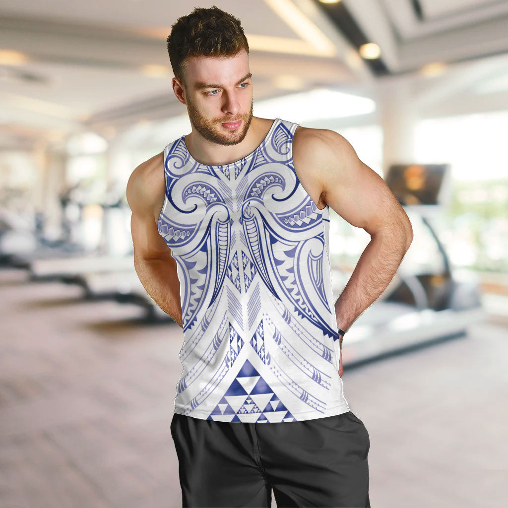 Maori Rugby Custom Ngaru Mangopare Men Tank Top Kikorangi Niho Taniwha Motif