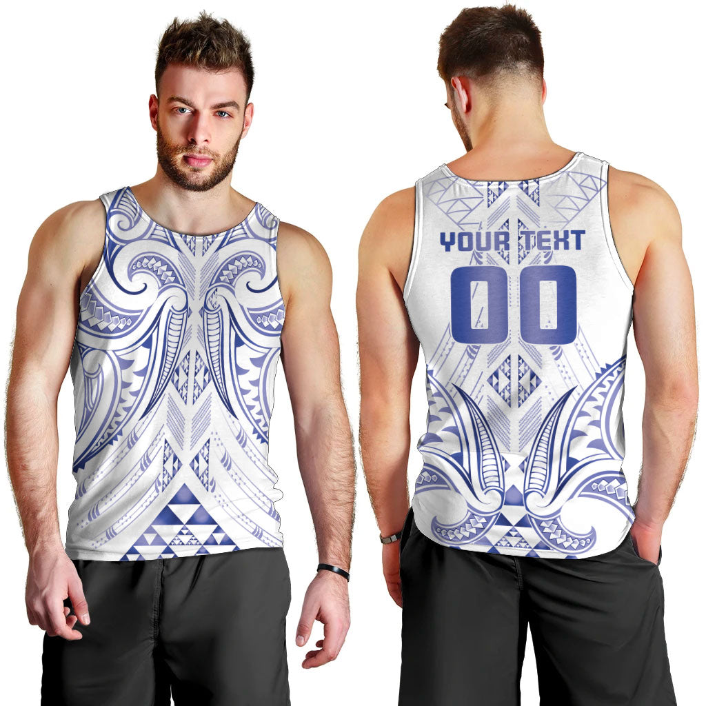 Maori Rugby Custom Ngaru Mangopare Men Tank Top Kikorangi Niho Taniwha Motif