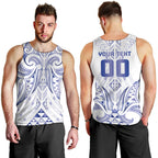 Maori Rugby Custom Ngaru Mangopare Men Tank Top Kikorangi Niho Taniwha Motif