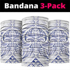 Maori Rugby Custom Ngaru Mangopare Neck Gaiter Kikorangi Niho Taniwha Motif