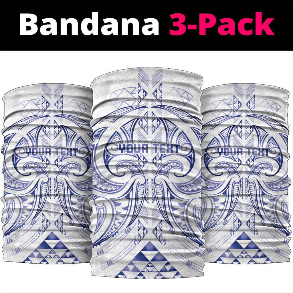 Maori Rugby Custom Ngaru Mangopare Neck Gaiter Kikorangi Niho Taniwha Motif