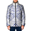 Maori Rugby Custom Ngaru Mangopare Padded Jacket Kikorangi Niho Taniwha Motif