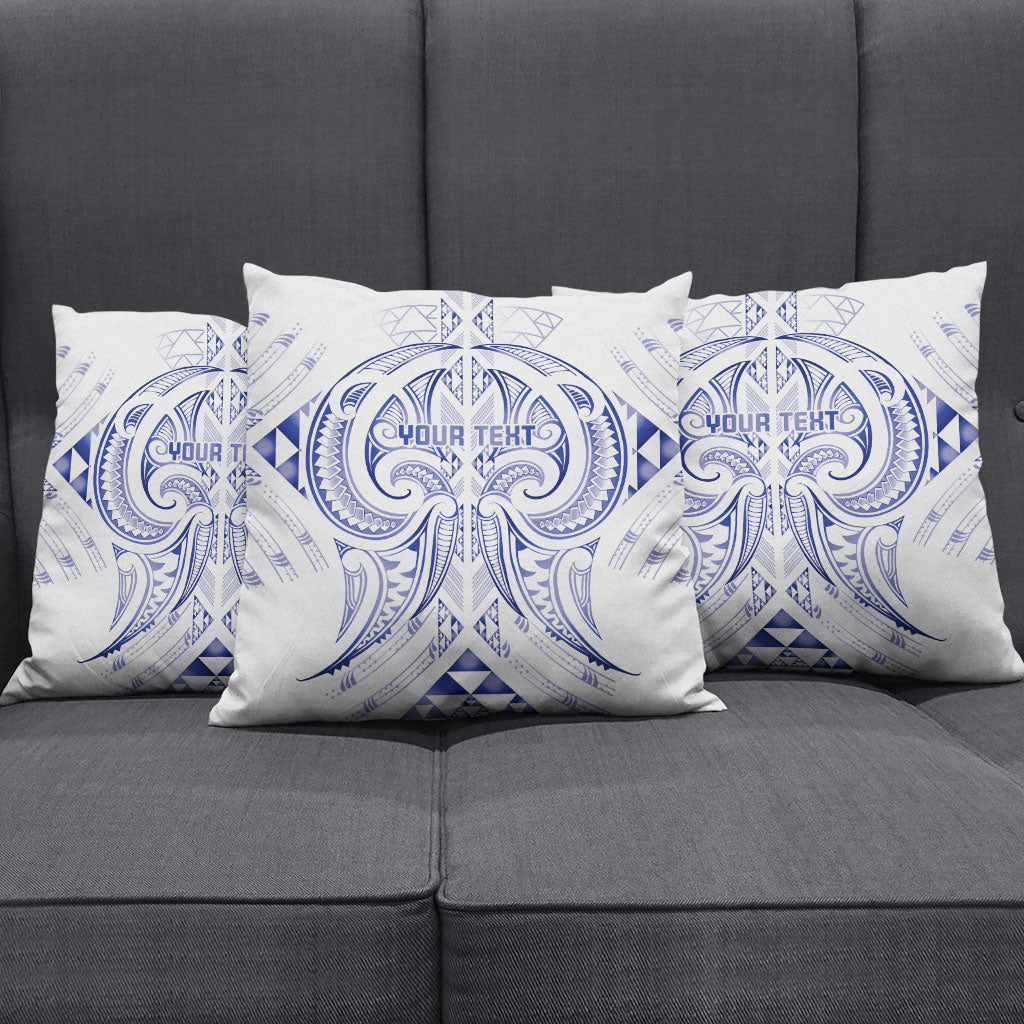 Maori Rugby Custom Ngaru Mangopare Pillow Cover Kikorangi Niho Taniwha Motif