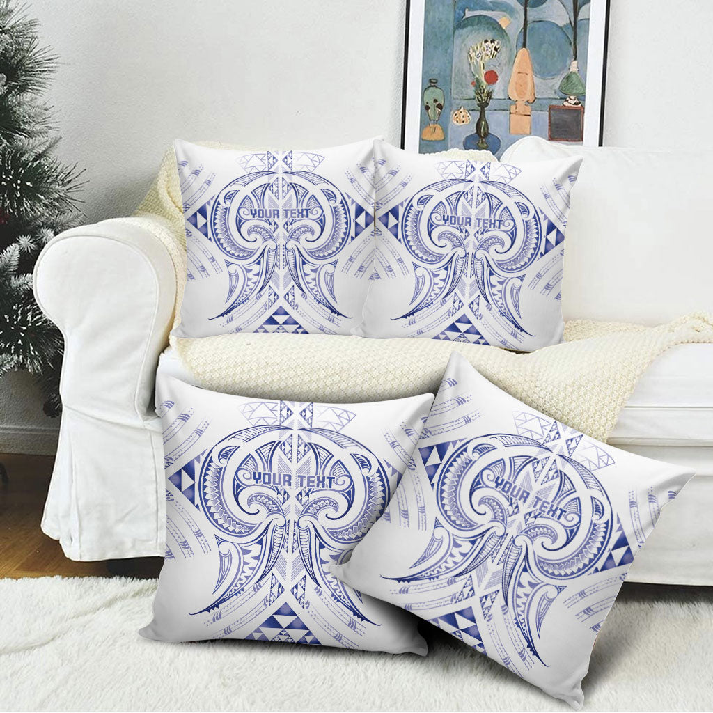 Maori Rugby Custom Ngaru Mangopare Pillow Cover Kikorangi Niho Taniwha Motif
