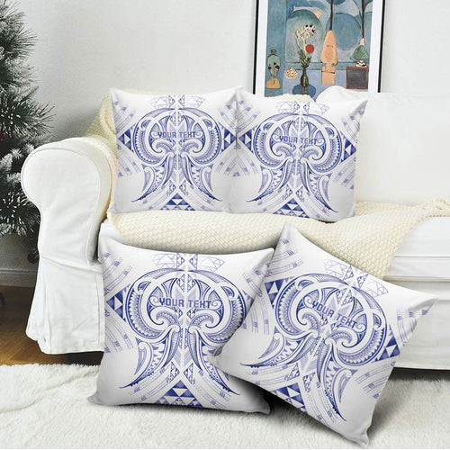 Maori Rugby Custom Ngaru Mangopare Pillow Cover Kikorangi Niho Taniwha Motif