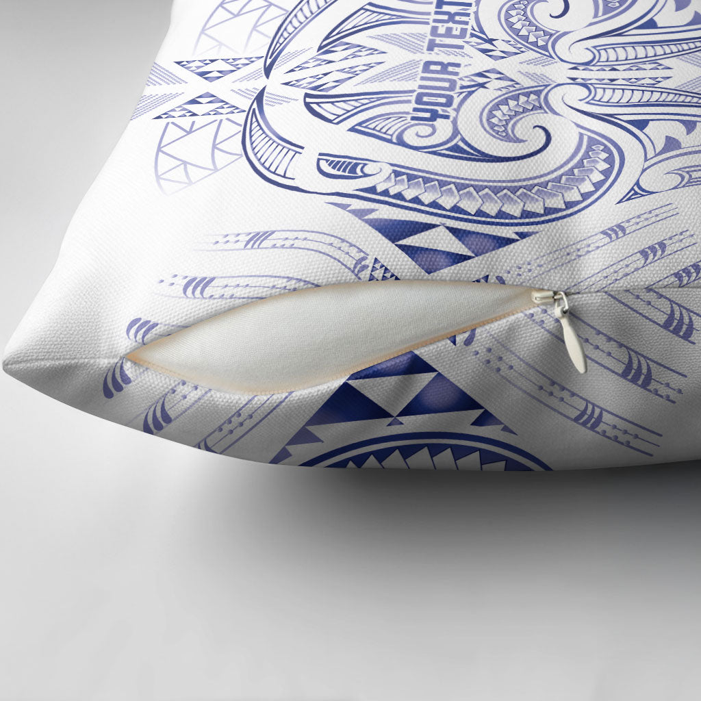 Maori Rugby Custom Ngaru Mangopare Pillow Cover Kikorangi Niho Taniwha Motif