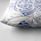 Maori Rugby Custom Ngaru Mangopare Pillow Cover Kikorangi Niho Taniwha Motif