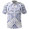 Maori Rugby Custom Ngaru Mangopare Polo Shirt Kikorangi Niho Taniwha Motif