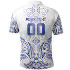 Maori Rugby Custom Ngaru Mangopare Polo Shirt Kikorangi Niho Taniwha Motif