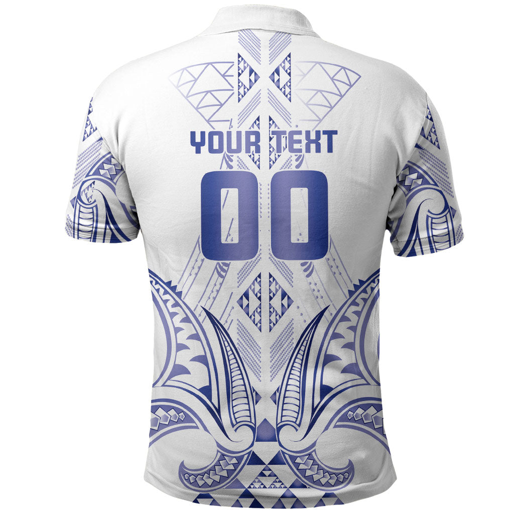 Maori Rugby Custom Ngaru Mangopare Polo Shirt Kikorangi Niho Taniwha Motif