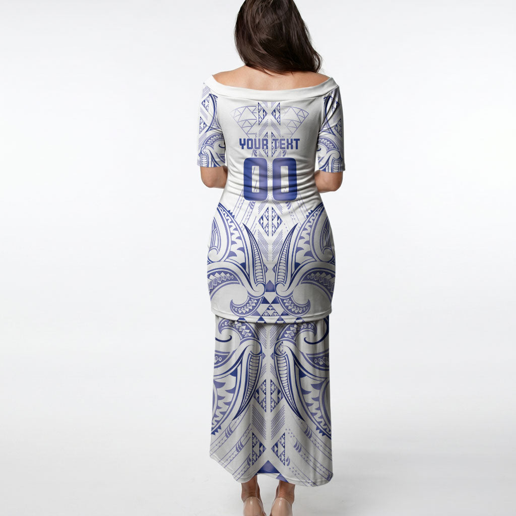 Maori Rugby Custom Ngaru Mangopare Puletasi Kikorangi Niho Taniwha Motif