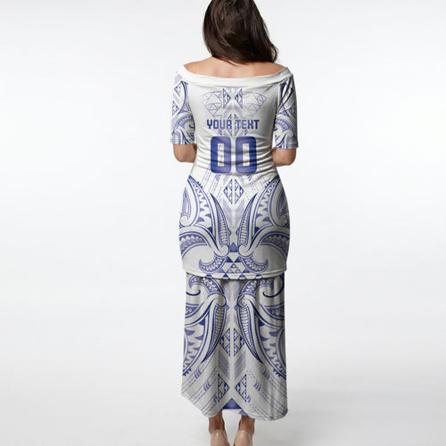 Maori Rugby Custom Ngaru Mangopare Puletasi Kikorangi Niho Taniwha Motif