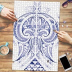 Maori Rugby Custom Ngaru Mangopare Puzzle Kikorangi Niho Taniwha Motif
