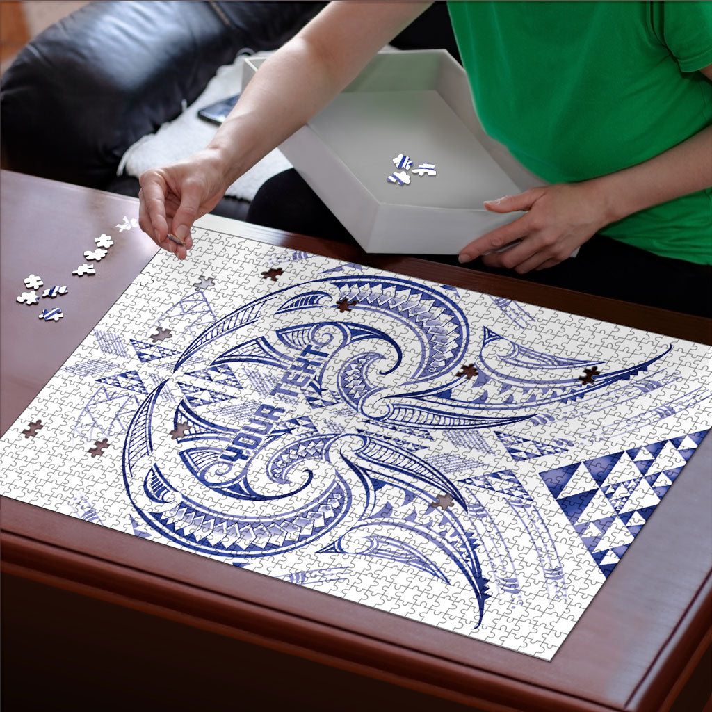 Maori Rugby Custom Ngaru Mangopare Puzzle Kikorangi Niho Taniwha Motif