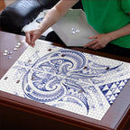Maori Rugby Custom Ngaru Mangopare Puzzle Kikorangi Niho Taniwha Motif