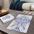 Maori Rugby Custom Ngaru Mangopare Puzzle Kikorangi Niho Taniwha Motif