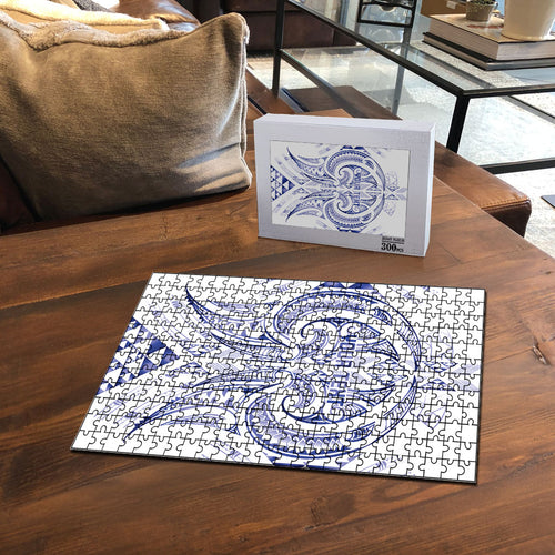 Maori Rugby Custom Ngaru Mangopare Puzzle Kikorangi Niho Taniwha Motif
