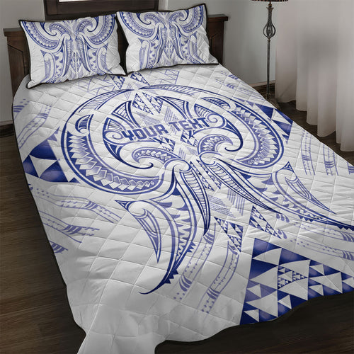 Maori Rugby Custom Ngaru Mangopare Quilt Bed Set Kikorangi Niho Taniwha Motif