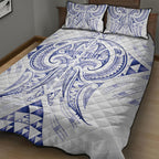 Maori Rugby Custom Ngaru Mangopare Quilt Bed Set Kikorangi Niho Taniwha Motif