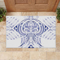 Maori Rugby Custom Ngaru Mangopare Rubber Doormat Kikorangi Niho Taniwha Motif