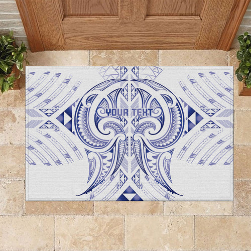 Maori Rugby Custom Ngaru Mangopare Rubber Doormat Kikorangi Niho Taniwha Motif