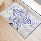 Maori Rugby Custom Ngaru Mangopare Rubber Doormat Kikorangi Niho Taniwha Motif