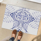 Maori Rugby Custom Ngaru Mangopare Rubber Doormat Kikorangi Niho Taniwha Motif