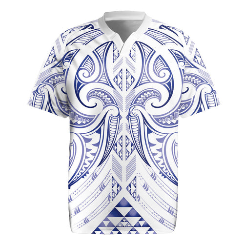 Maori Rugby Custom Ngaru Mangopare Rugby Jersey Kikorangi Niho Taniwha Motif