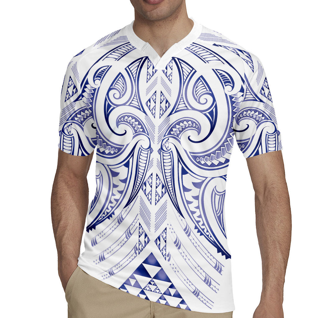 Maori Rugby Custom Ngaru Mangopare Rugby Jersey Kikorangi Niho Taniwha Motif
