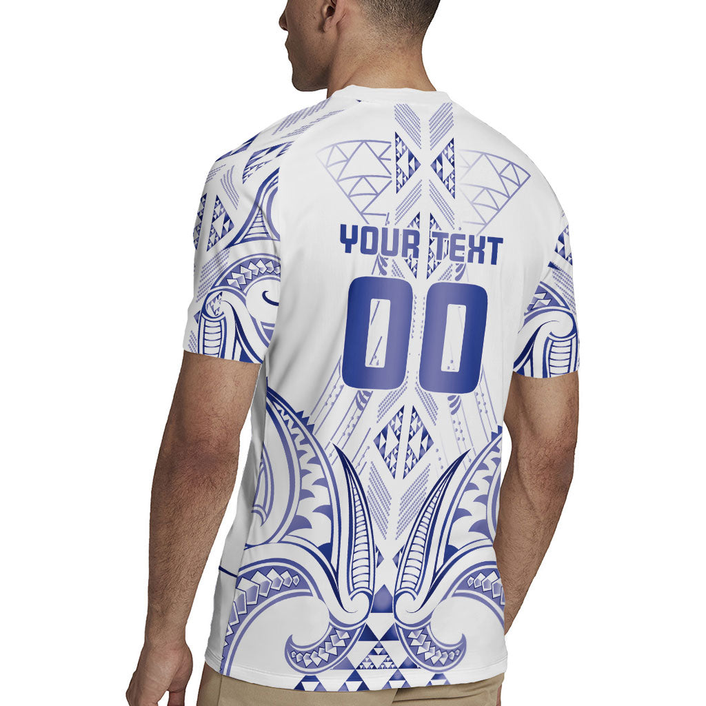 Maori Rugby Custom Ngaru Mangopare Rugby Jersey Kikorangi Niho Taniwha Motif