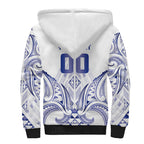 Maori Rugby Custom Ngaru Mangopare Sherpa Hoodie Kikorangi Niho Taniwha Motif