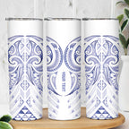 Maori Rugby Custom Ngaru Mangopare Skinny Tumbler Kikorangi Niho Taniwha Motif