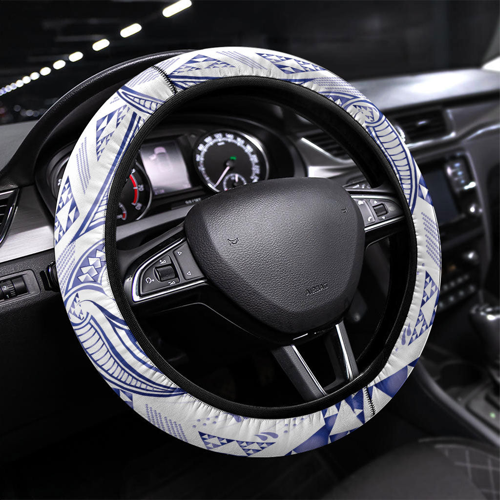 Maori Rugby Ngaru Mangopare Steering Wheel Cover Kikorangi Niho Taniwha Motif