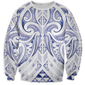 Maori Rugby Custom Ngaru Mangopare Sweatshirt Kikorangi Niho Taniwha Motif