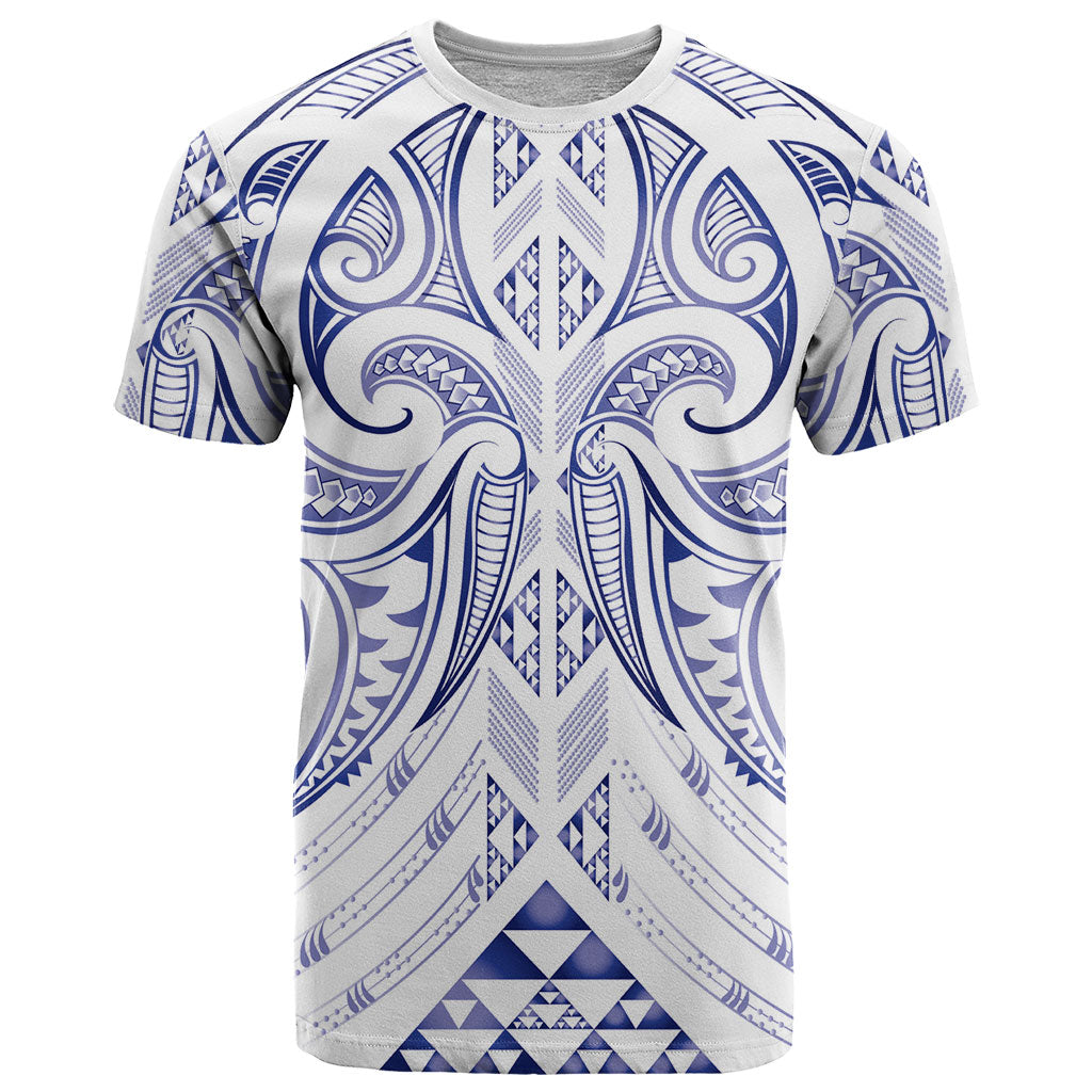 Maori Rugby Custom Ngaru Mangopare T Shirt Kikorangi Niho Taniwha Motif