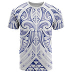Maori Rugby Custom Ngaru Mangopare T Shirt Kikorangi Niho Taniwha Motif