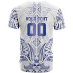 Maori Rugby Custom Ngaru Mangopare T Shirt Kikorangi Niho Taniwha Motif
