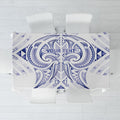 Maori Rugby Custom Ngaru Mangopare Tablecloth Kikorangi Niho Taniwha Motif