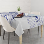 Maori Rugby Custom Ngaru Mangopare Tablecloth Kikorangi Niho Taniwha Motif