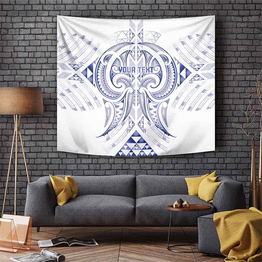 Maori Rugby Custom Ngaru Mangopare Tapestry Kikorangi Niho Taniwha Motif