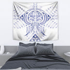 Maori Rugby Custom Ngaru Mangopare Tapestry Kikorangi Niho Taniwha Motif