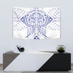 Maori Rugby Custom Ngaru Mangopare Tapestry Kikorangi Niho Taniwha Motif