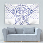 Maori Rugby Custom Ngaru Mangopare Tapestry Kikorangi Niho Taniwha Motif