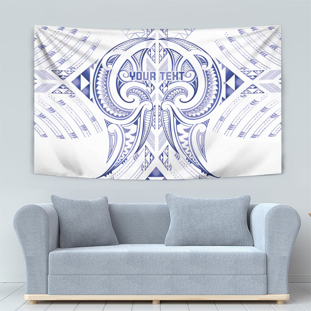 Maori Rugby Custom Ngaru Mangopare Tapestry Kikorangi Niho Taniwha Motif